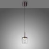 Paul Neuhaus Q-Serie Q-Kon pendant light LED brown, 1-light source, Remote control