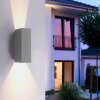 Paul Neuhaus lights Block wall light LED grey, 2-light sources