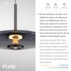 Paul Neuhaus lights E-Vitrum pendant light LED grey, 2-light sources, Remote control