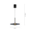 Paul Neuhaus lights E-Vitrum pendant light LED grey, 2-light sources, Remote control