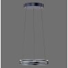 Paul Neuhaus lights E-Loop pendant light LED grey, 2-light sources, Remote control
