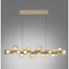 Paul Neuhaus lights E-Popup pendant light LED bronze, 18-light sources, Remote control