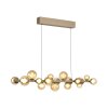 Paul Neuhaus lights E-Popup pendant light LED bronze, 18-light sources, Remote control