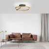 Paul Neuhaus lights Loop ceiling light LED gold, black, 2-light sources, Remote control