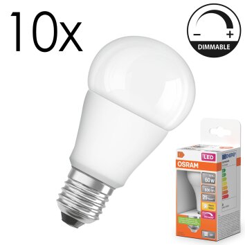 Osram lights E27 LED 9 Watt warm white dimmable 806 Lumen