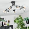 Koyoto ceiling light, globe light clear, 7-light sources