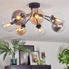 Gastor ceiling light, globe light Amber, clear, Smoke-coloured, 7-light sources
