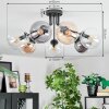 Gastor ceiling light, globe light Amber, clear, Smoke-coloured, 7-light sources