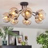 Ripoll ceiling light, globe light Amber, clear, 7-light sources