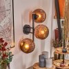 Ripoll globe light, wall light coppery, 3-light sources