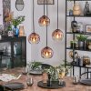 Koyoto hanging light, globe light, Cluster pendant lamp clear, coppery, 4-light sources