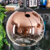 Koyoto hanging light, globe light, Cluster pendant lamp clear, coppery, 4-light sources