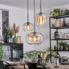 Apedo hanging light, pendant light, Cluster pendant lamp Amber, clear, 3-light sources
