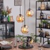 Ripoll hanging light, globe light, Cluster pendant lamp Amber, 3-light sources
