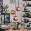 Koyoto hanging light, globe light, Cluster pendant lamp coppery, 3-light sources