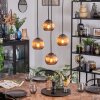 Koyoto hanging light, globe light, Cluster pendant lamp coppery, 4-light sources