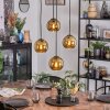 Koyoto hanging light, globe light, Cluster pendant lamp gold, 4-light sources