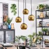 Koyoto hanging light, globe light, Cluster pendant lamp gold, 4-light sources