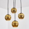 Koyoto hanging light, globe light, Cluster pendant lamp gold, 4-light sources