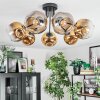 Ripoll ceiling light, globe light gold, clear, 7-light sources