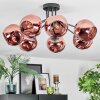 Ripoll ceiling light, globe light coppery, 7-light sources