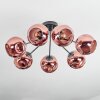 Ripoll ceiling light, globe light coppery, 7-light sources