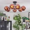 Ripoll ceiling light, globe light coppery, 7-light sources