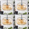Apedo hanging light, globe light, Cluster pendant lamp Amber, 3-light sources