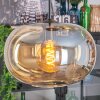 Apedo hanging light, globe light, Cluster pendant lamp Amber, 3-light sources