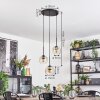 Ripoll hanging light, globe light, Cluster pendant lamp Amber, clear, 3-light sources