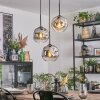 Ripoll hanging light, globe light, Cluster pendant lamp clear, Smoke-coloured, 3-light sources