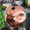 Ripoll hanging light, globe light, Cluster pendant lamp coppery, 3-light sources