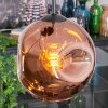 Ripoll hanging light, globe light, Cluster pendant lamp coppery, 3-light sources