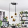 Ripoll hanging light, globe light, Cluster pendant lamp gold, 3-light sources