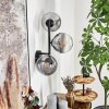 Gastor globe light, wall light clear, Smoke-coloured, 3-light sources