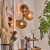 Ripoll globe light, wall light clear, coppery, 3-light sources