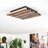 Tandragee ceiling light, Panel LED Wood like finish, black, 1-light source