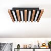 Tandragee ceiling light, Panel LED Wood like finish, black, 1-light source