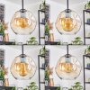 Ripoll hanging light, globe light, Cluster pendant lamp Amber, clear, 3-light sources