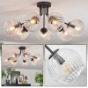 Ripoll ceiling light, globe light clear, 7-light sources