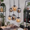 Gastor hanging light, globe light, pendant light Amber, Smoke-coloured, 6-light sources