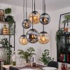 Gastor hanging light, globe light, pendant light Amber, Smoke-coloured, 6-light sources