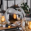 Gastor hanging light, globe light, pendant light Amber, Smoke-coloured, 6-light sources