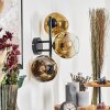 Ripoll globe light, wall light gold, clear, 3-light sources