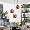 Ripoll hanging light, globe light, Cluster pendant lamp coppery, 3-light sources