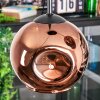 Ripoll hanging light, globe light, Cluster pendant lamp coppery, 3-light sources