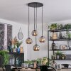 Ripoll hanging light, globe light, Cluster pendant lamp Smoke-coloured, 4-light sources