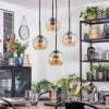 Ripoll hanging light, globe light, Cluster pendant lamp Amber, 4-light sources
