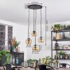 Ripoll hanging light, globe light, Cluster pendant lamp Amber, 4-light sources