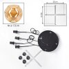 Ripoll hanging light, globe light, Cluster pendant lamp Amber, 4-light sources